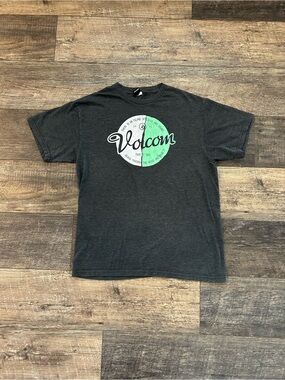 Vintage Y2K Volcom Short Sleeve T-shirt Men's Size M Grey Medium Logo I12